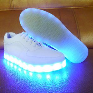 LED running shoes white